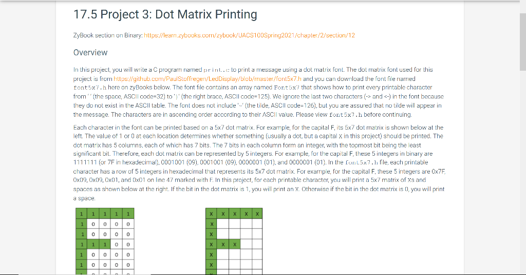 dot matrix is a type of answer