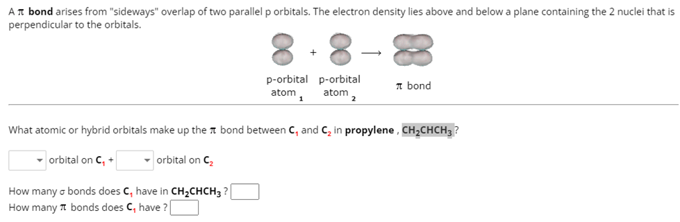 Solved A π bond arises from 