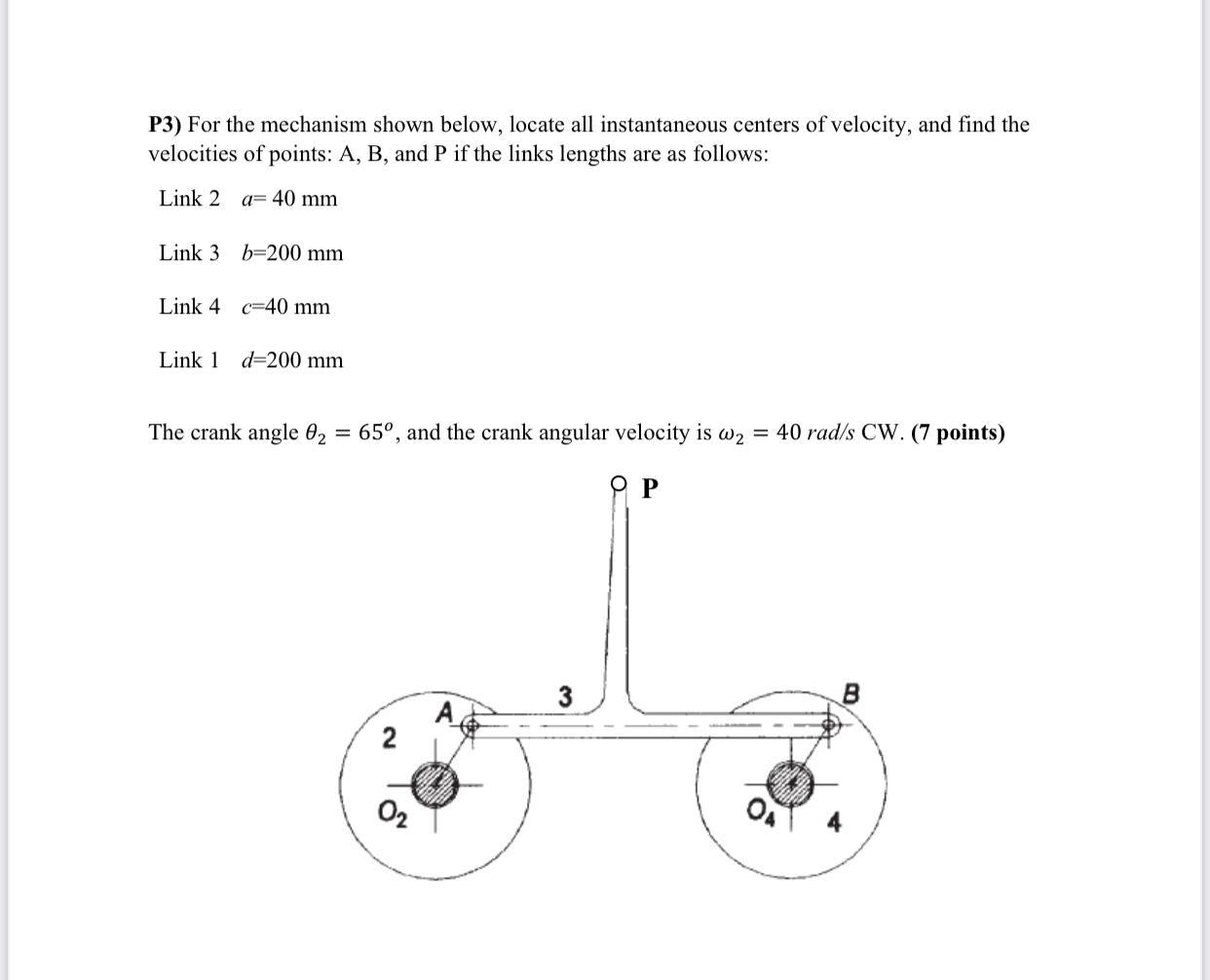 Solved P3) For The Mechanism Shown Below, Locate All | Chegg.com