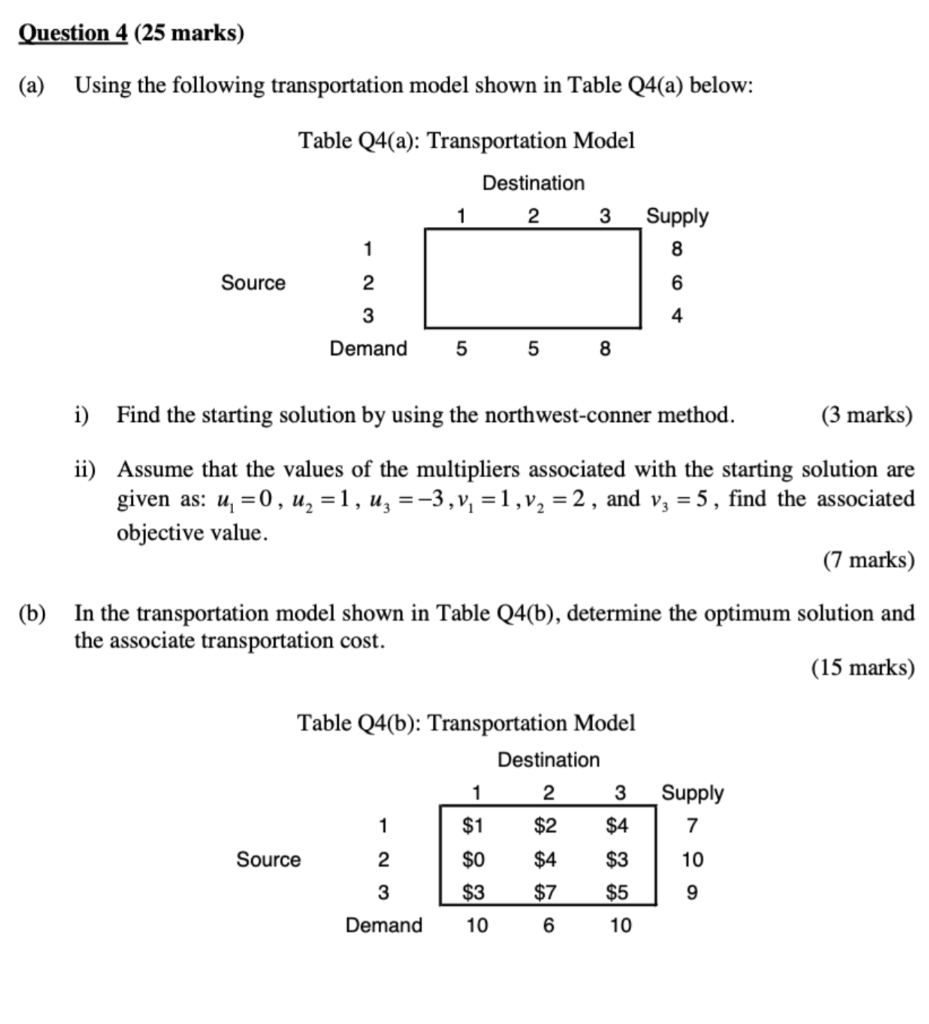 Solved Question 4 25 Marks A Using The Following 1975