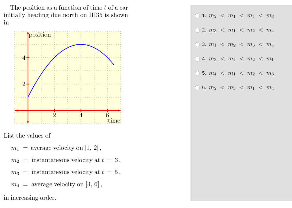 Solved The position as a function of time t of a car | Chegg.com