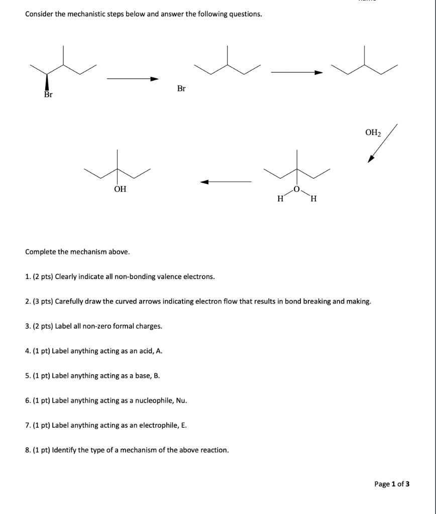 Solved Consider the mechanistic steps below and answer the | Chegg.com