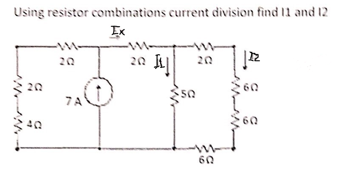Solved Using resistor combinations current division find 11