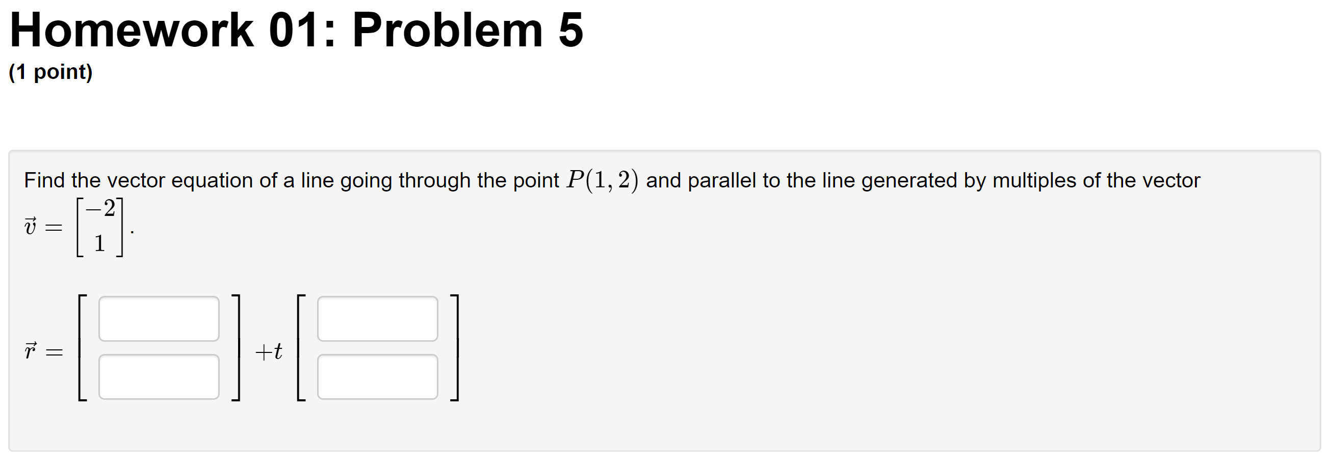 Solved Find the vector equation of a line going through the | Chegg.com