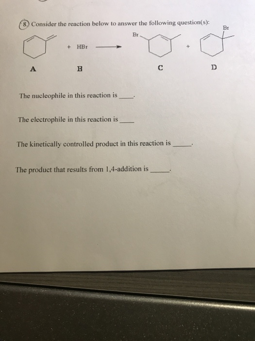 Solved Consider the reaction below to answer the following | Chegg.com