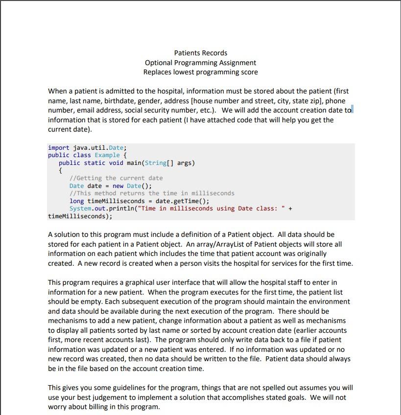 programming assignment 2 prioritizing patients