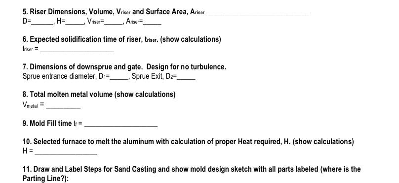 Solved Problem 1: Design a Casting Mold An aluminum | Chegg.com