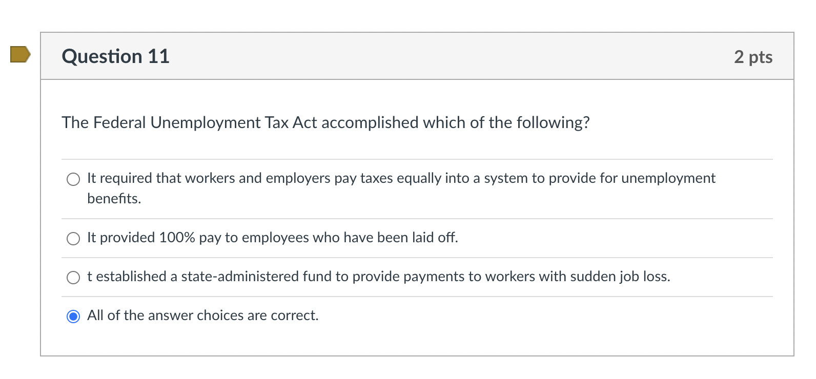 Solved The Federal Unemployment Tax Act which