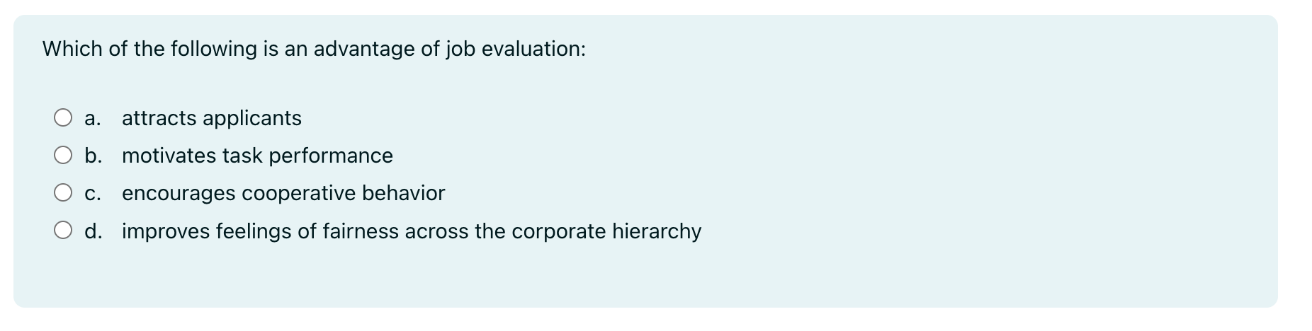 Solved Which Of The Following Is An Advantage Of Job | Chegg.com