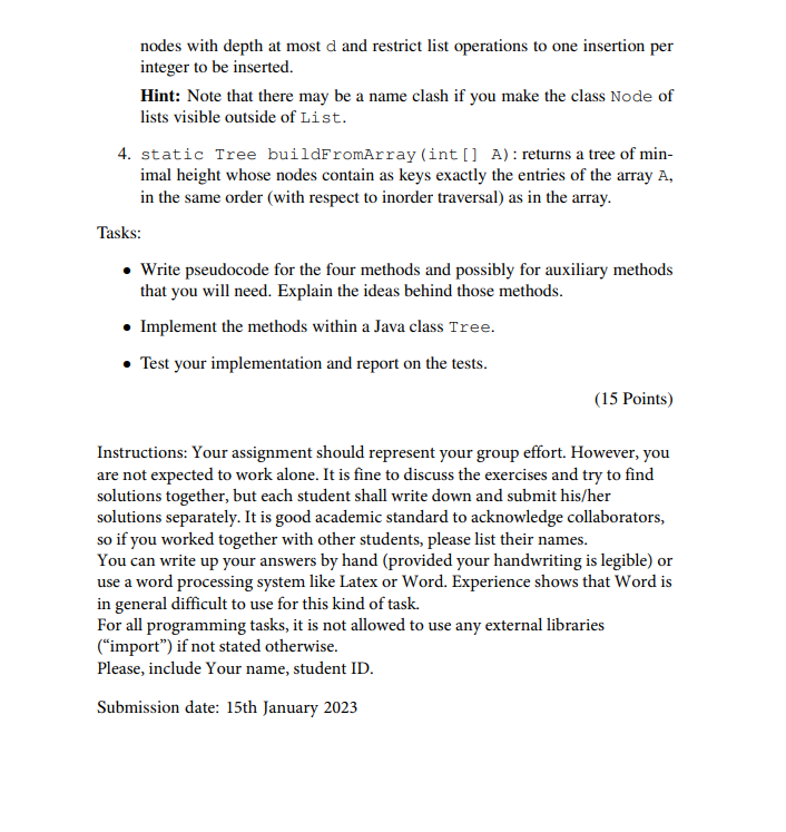 Solved Operations On Trees 1 Operations On Binary Trees Chegg