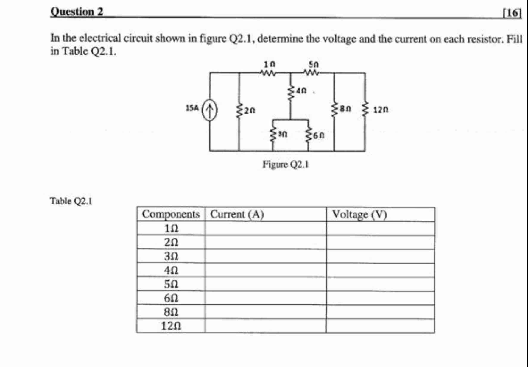 Question 2In the electrical circuit shown in figure | Chegg.com