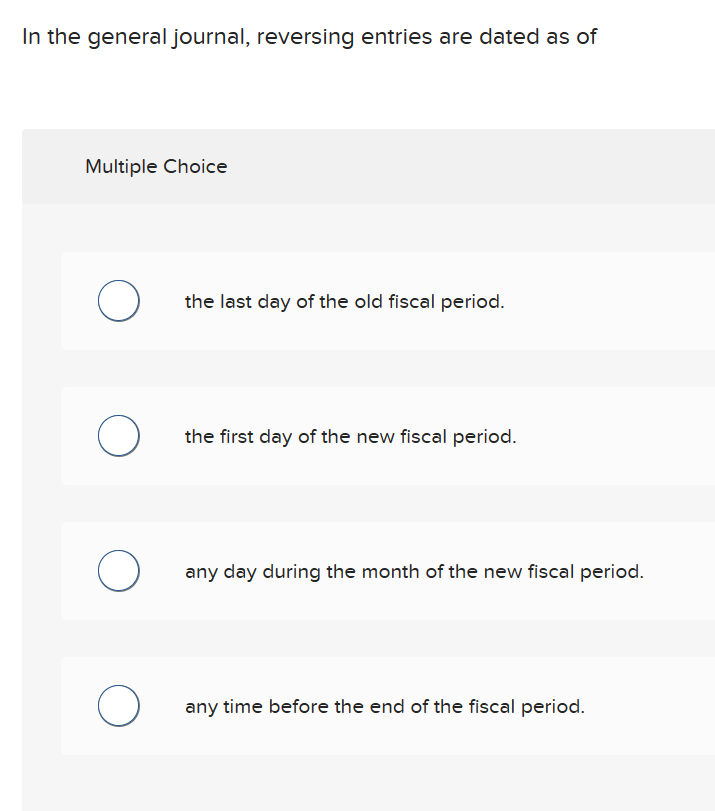 Solved In the general journal, reversing entries are dated | Chegg.com