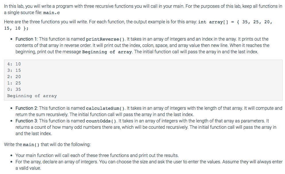 alt: program is made of functions, each with def... Solved In this lab, you will write a program with three | Chegg.com