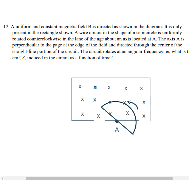Solved A uniform and constant magnetic field B is directed | Chegg.com
