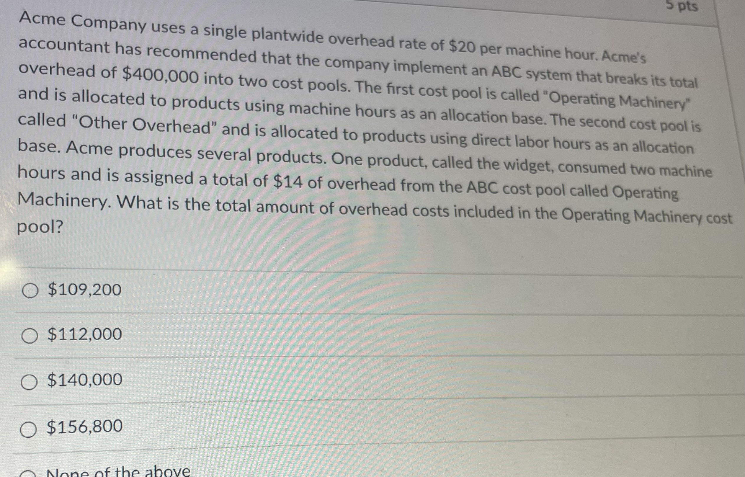 Solved Acme Company uses a single plantwide overhead rate of | Chegg.com