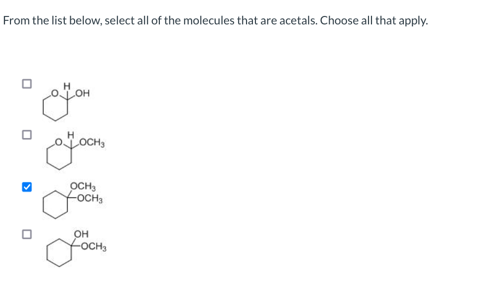 Solved From the list below, select all of the molecules that | Chegg.com