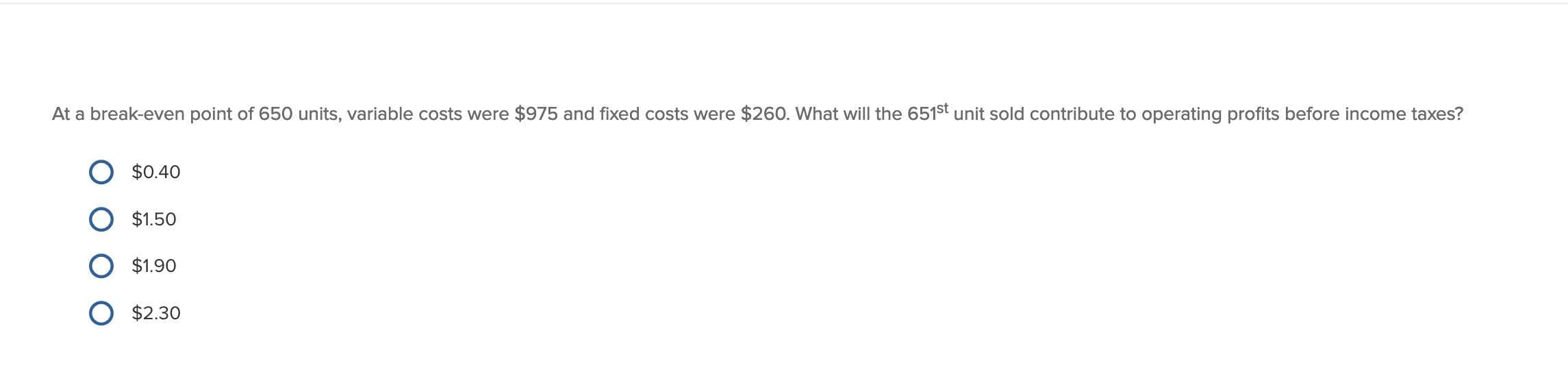 Solved Total variable costs change inversely with changes in