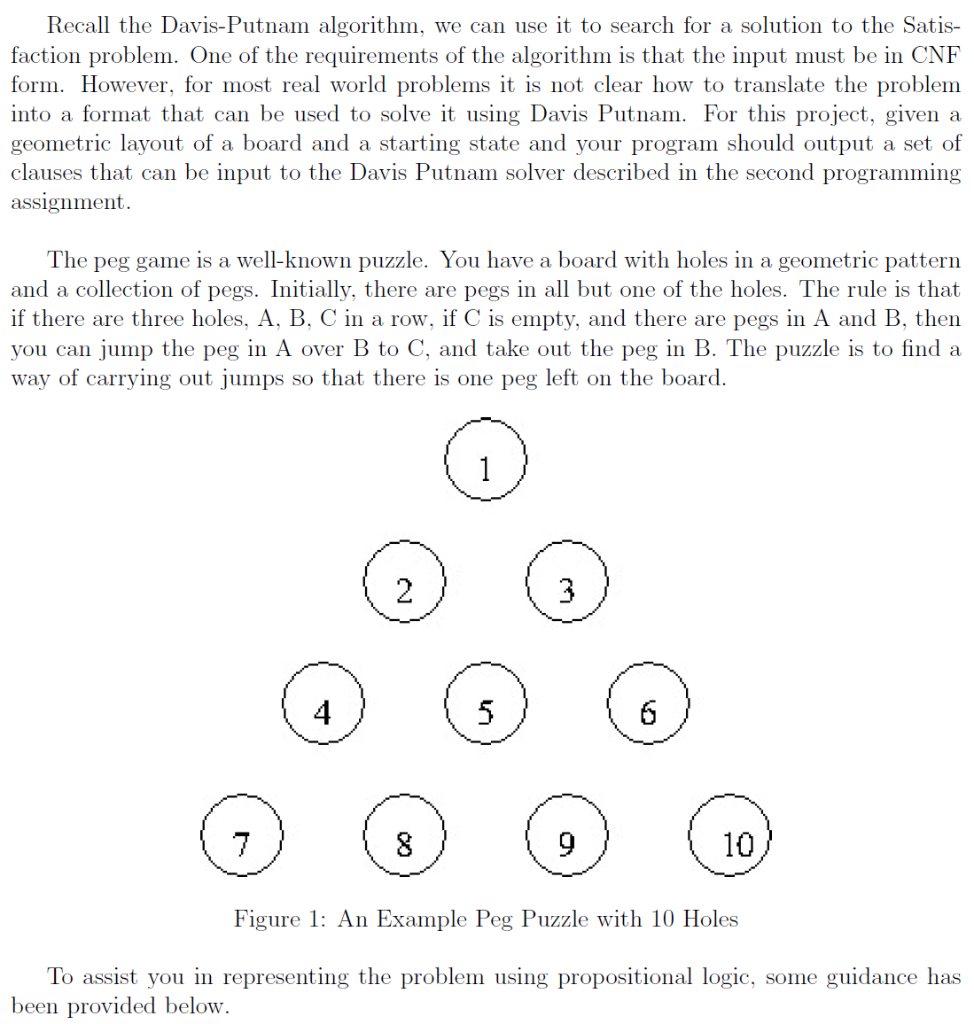 Recall the Davis-Putnam algorithm, we can use it to | Chegg.com