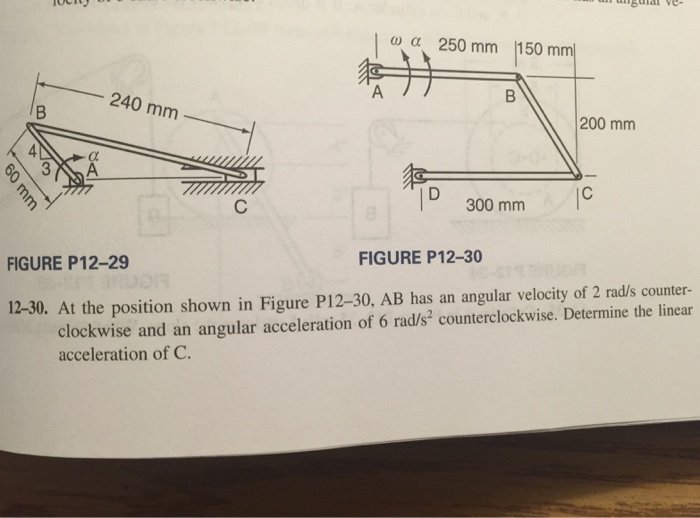 Solved At the position shown in Figure P12-30, AB has an | Chegg.com