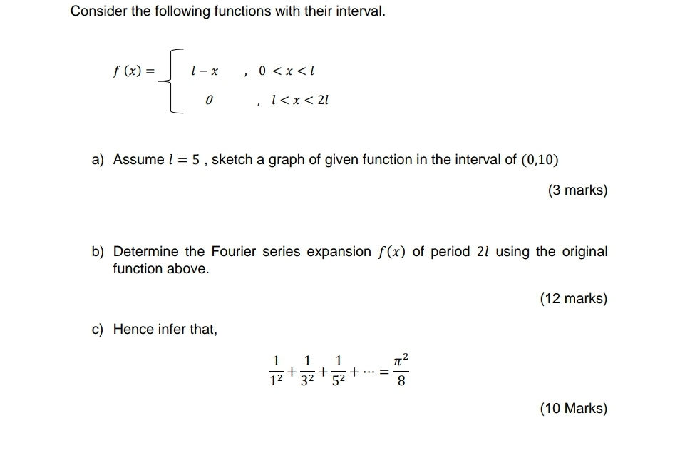 Solved Consider the following functions with their interval. | Chegg.com