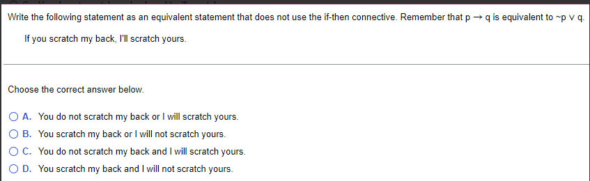 Solved Write the following statement as an equivalent | Chegg.com