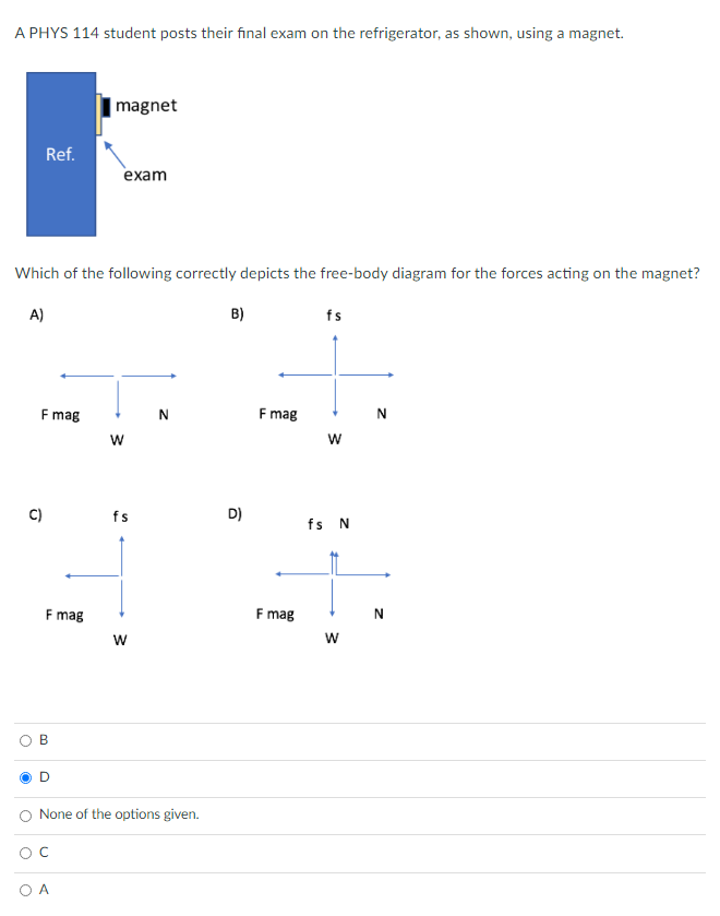 Solved A PHYS 114 Student Posts Their Final Exam On The | Chegg.com