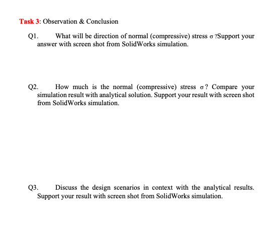 Solved Aim: To perform Stress Analysis and design study on | Chegg.com