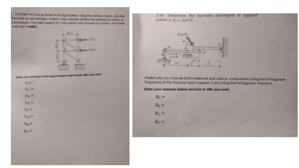 Solved 2. Consider The Truss As Shown In The Figure Below. | Chegg.com