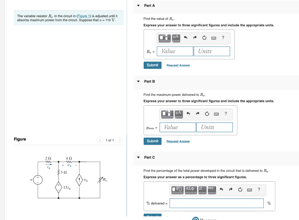 Solved The variable resistor R0 in the circuit in is | Chegg.com