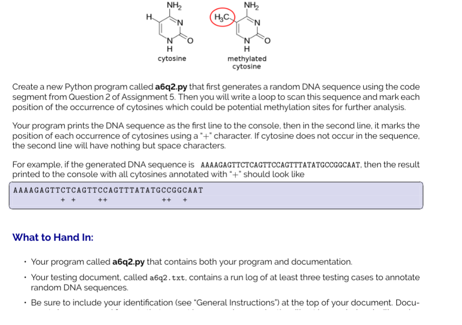 Solved Create a new Python program called a6q2.py that first | Chegg.com