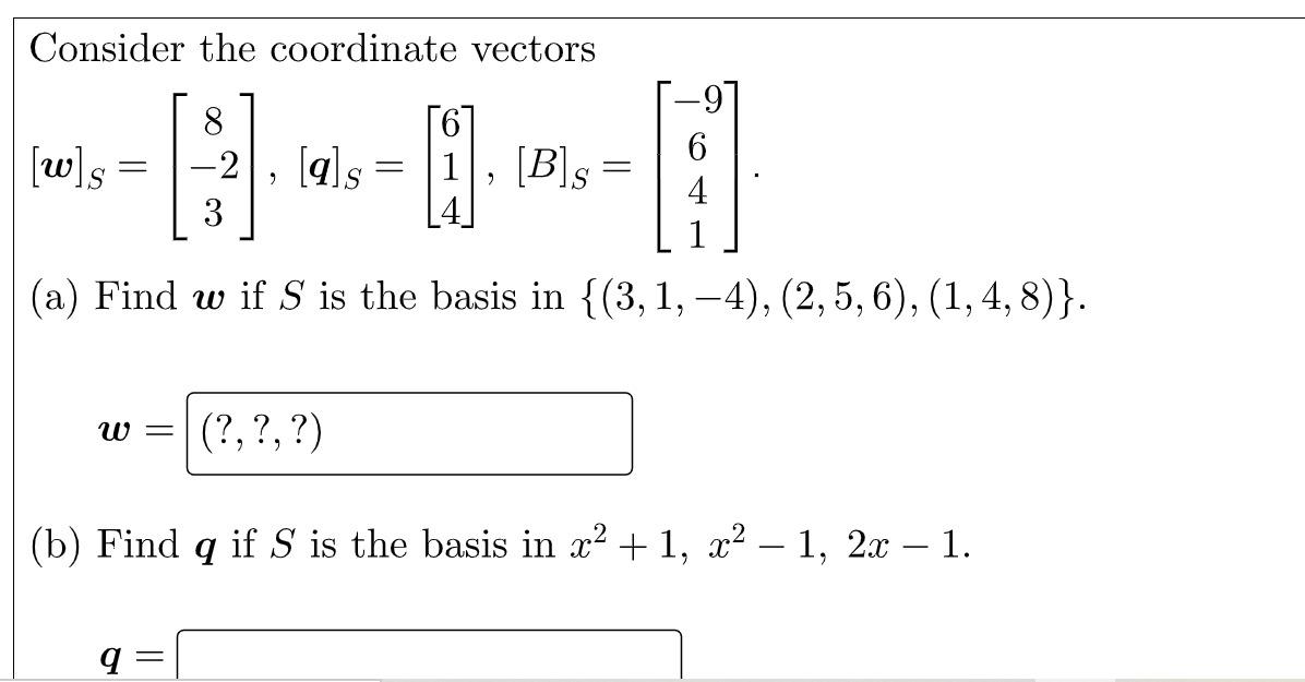 Solved Can you please solve this question, the three parts | Chegg.com