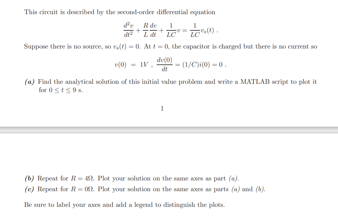 1. Analytical Solutions of Differential Equations: | Chegg.com