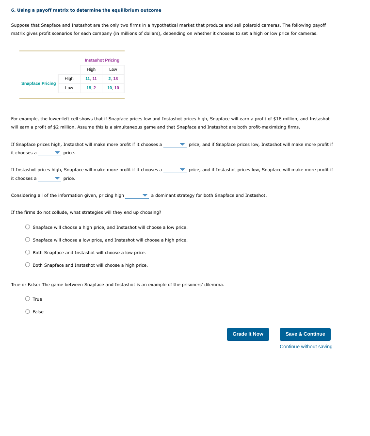 Solved Suppose that Snapface and Instashot are the only two | Chegg.com