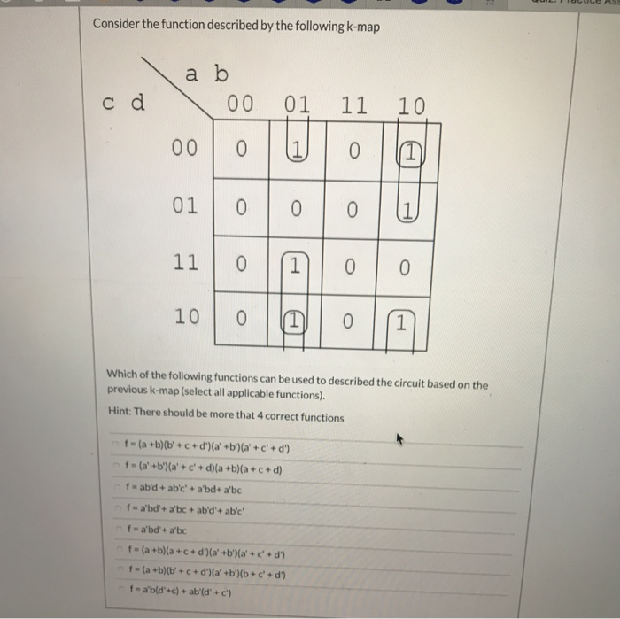 Solved Consider the function described by the following | Chegg.com