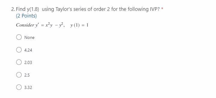 Solved 1. Consider The Following Data For Time(t) And | Chegg.com