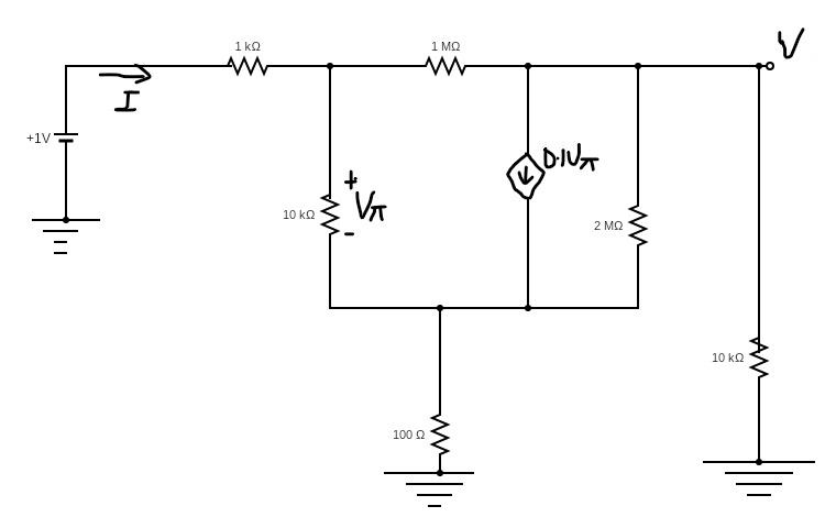 Solved 1kΩ 1 ΜΩ 4W I +1V LONA VA 10 ΚΩ 2 ΜΩ 10 KQ WA 1002 | Chegg.com