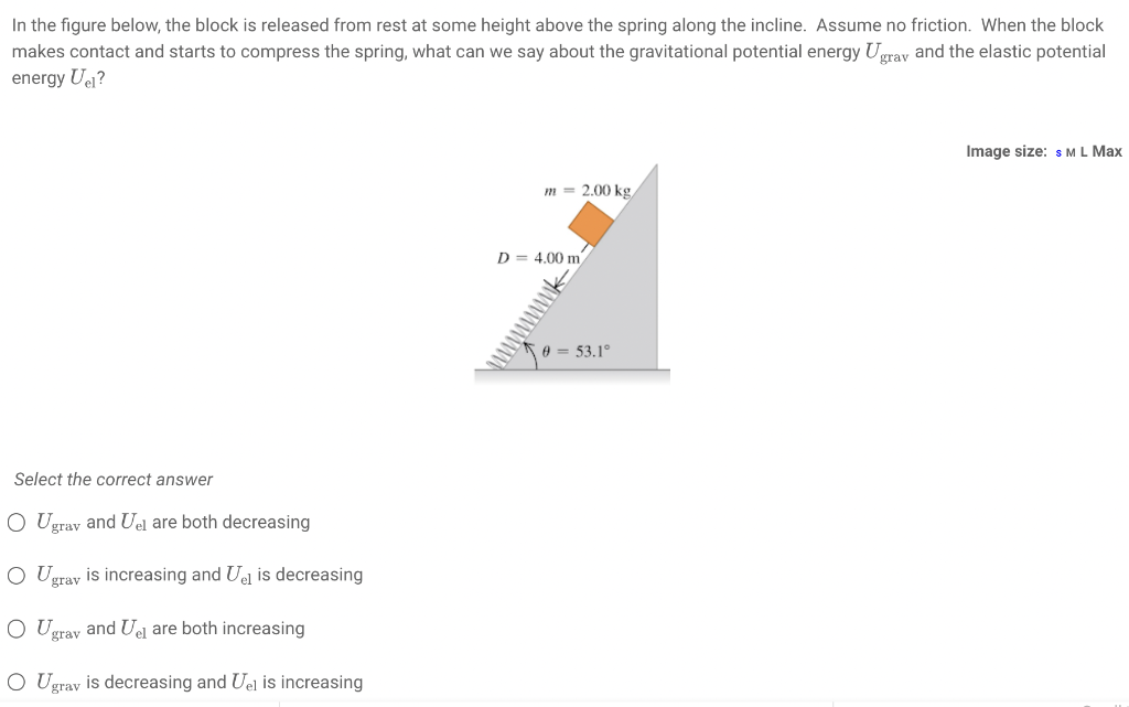 Solved In The Figure Below, The Block Is Released From Rest | Chegg.com