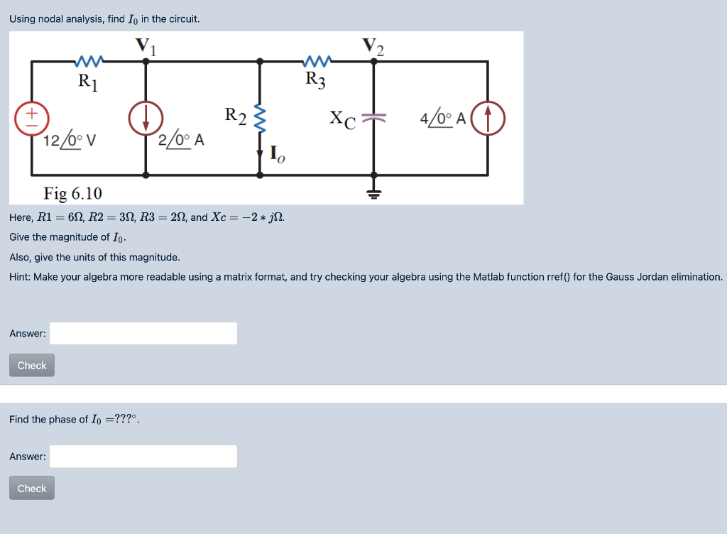 Solved Find the voltage Vo shown in the Figure. R XL + | Chegg.com