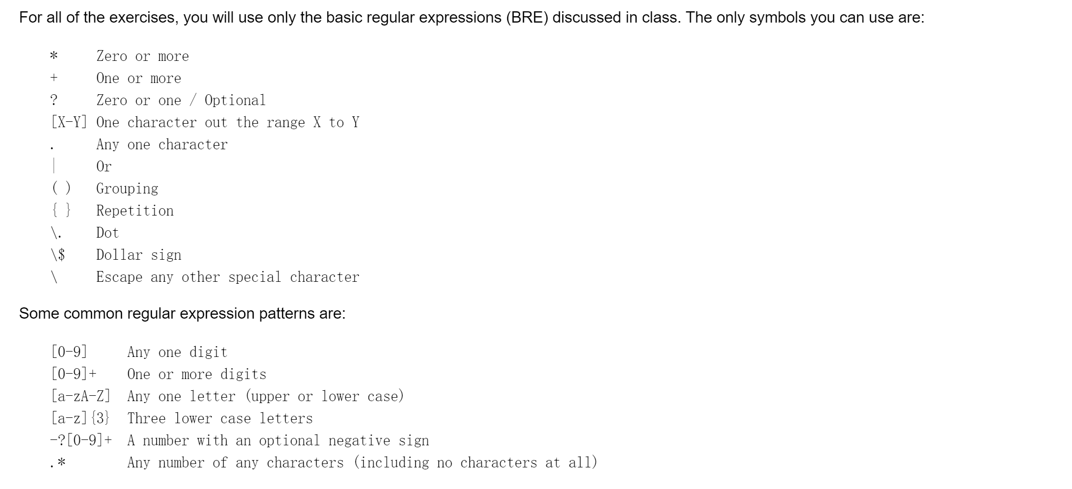Solved For all of the exercises, you will use only the basic | Chegg.com