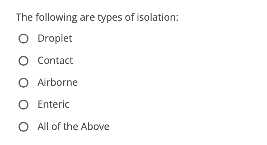 Solved The following are types of | Chegg.com
