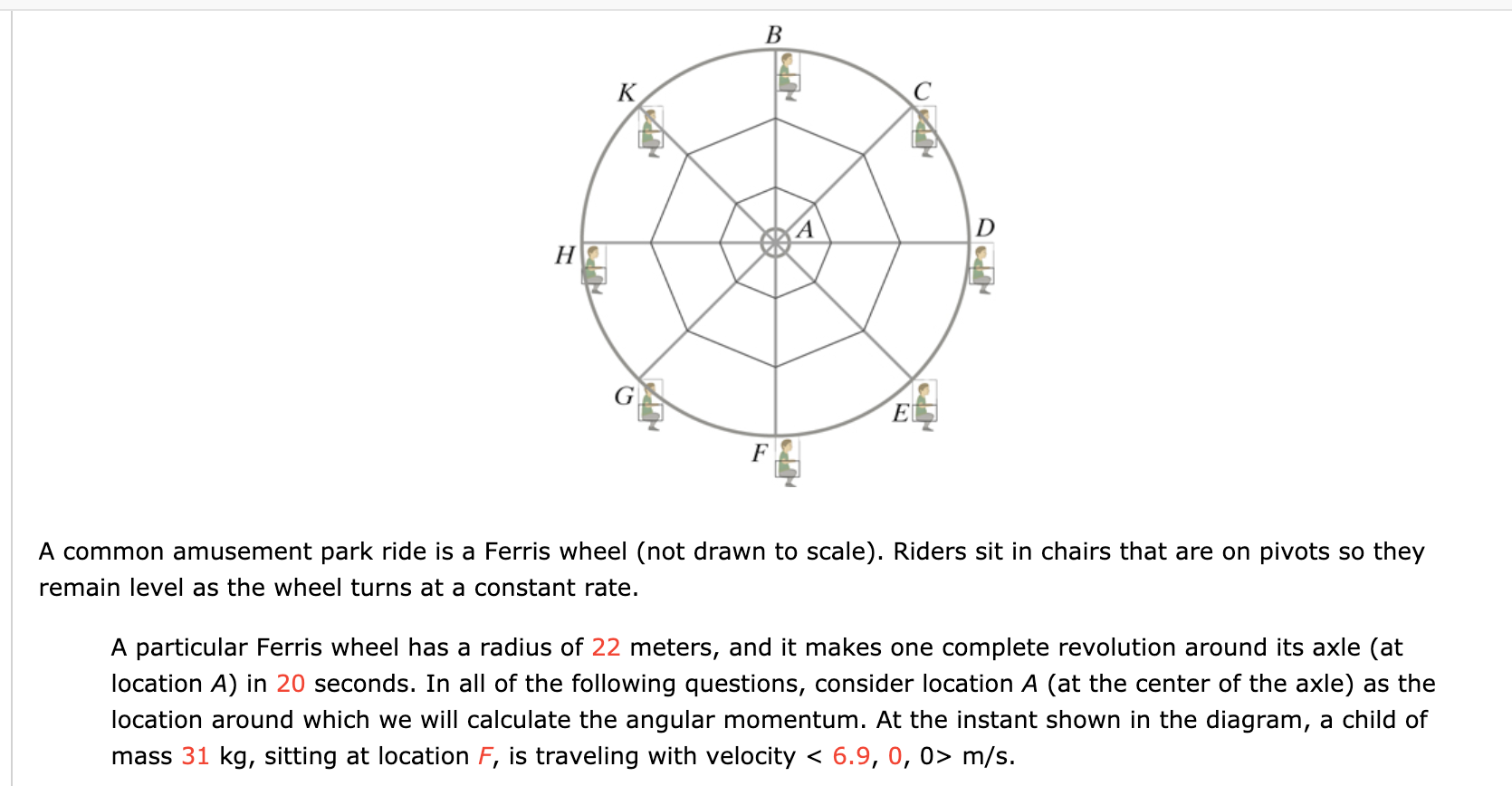 Solved B K C А D HE G E A common amusement park ride is a | Chegg.com