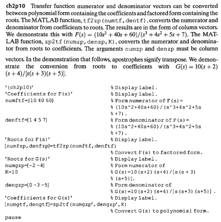 Solved ch2p10 Transfer function numerator and denominator | Chegg.com