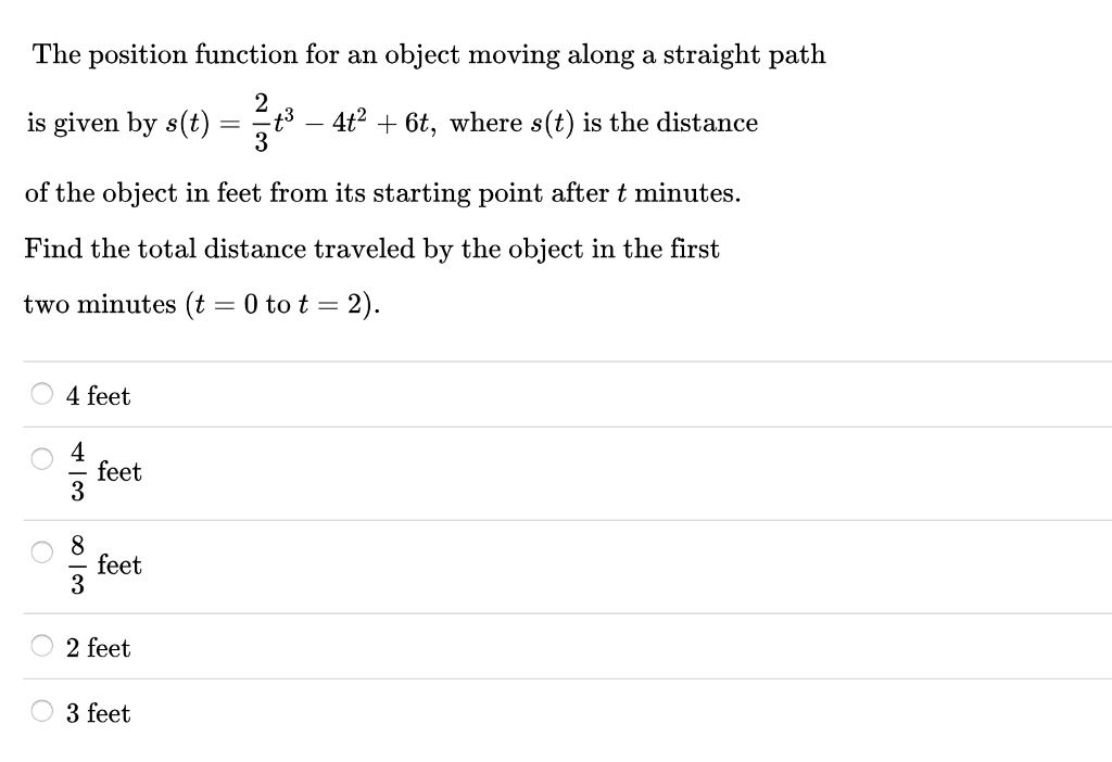 Solved The position function for an object moving along a | Chegg.com