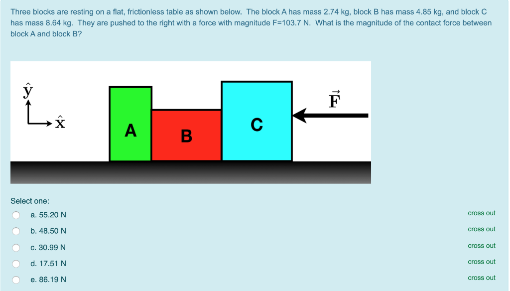 Three Block Friction Problems Solved Three blocks are resting on a flat, frictionless | Chegg.com