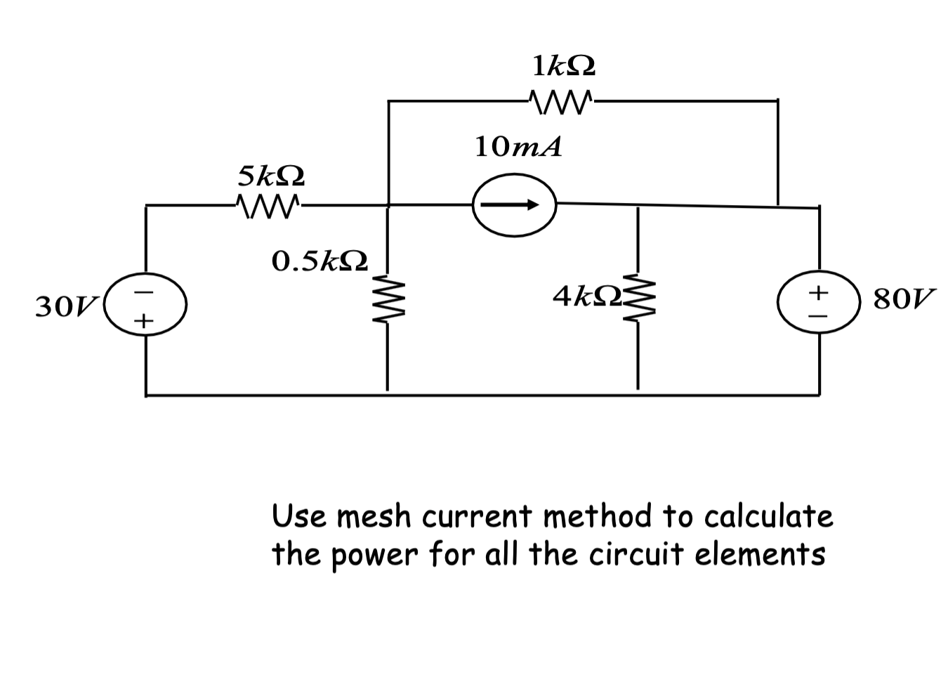 Solved Use mesh current method to calculate the power for | Chegg.com