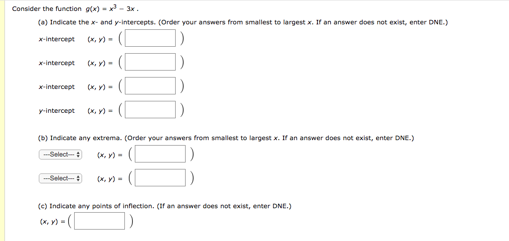 Solved Consider The Function G(x) = X3 - 3x. (a) Indicate | Chegg.com