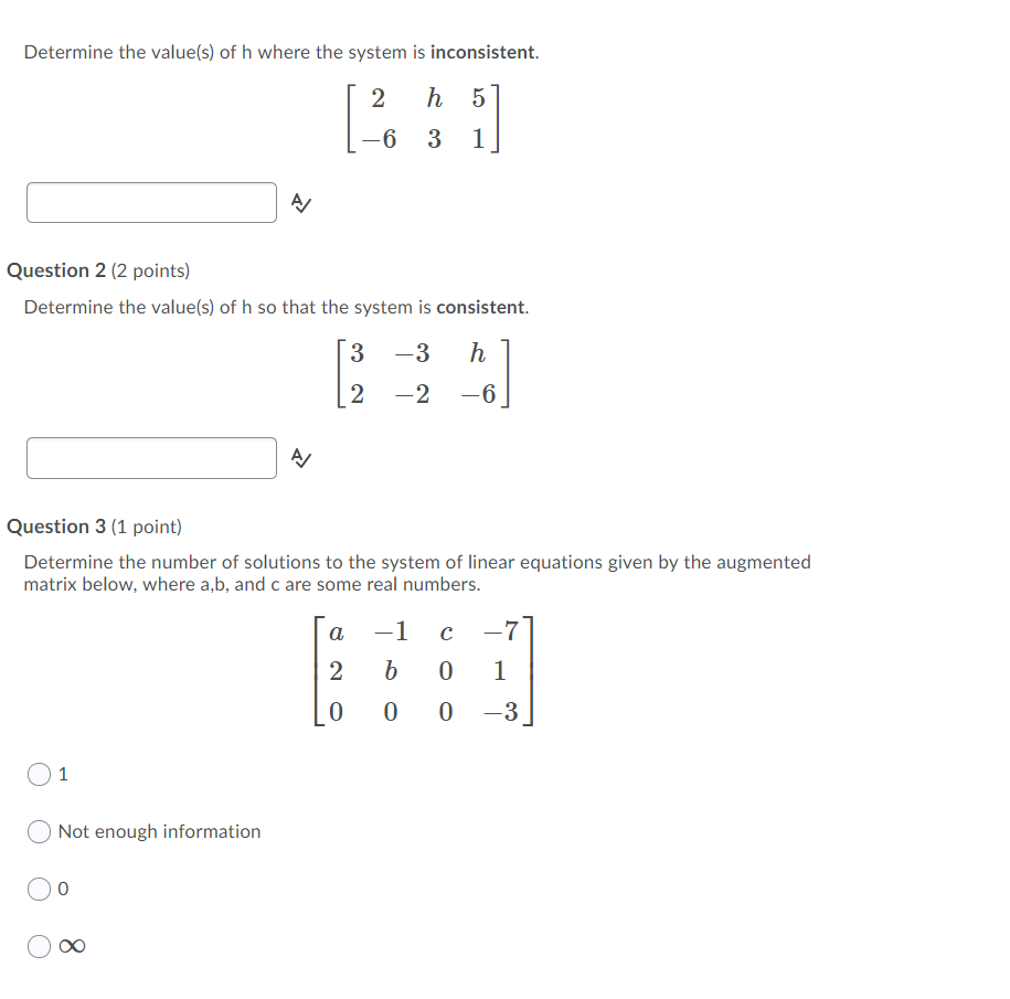 Solved Determine the value(s) of h where the system is | Chegg.com