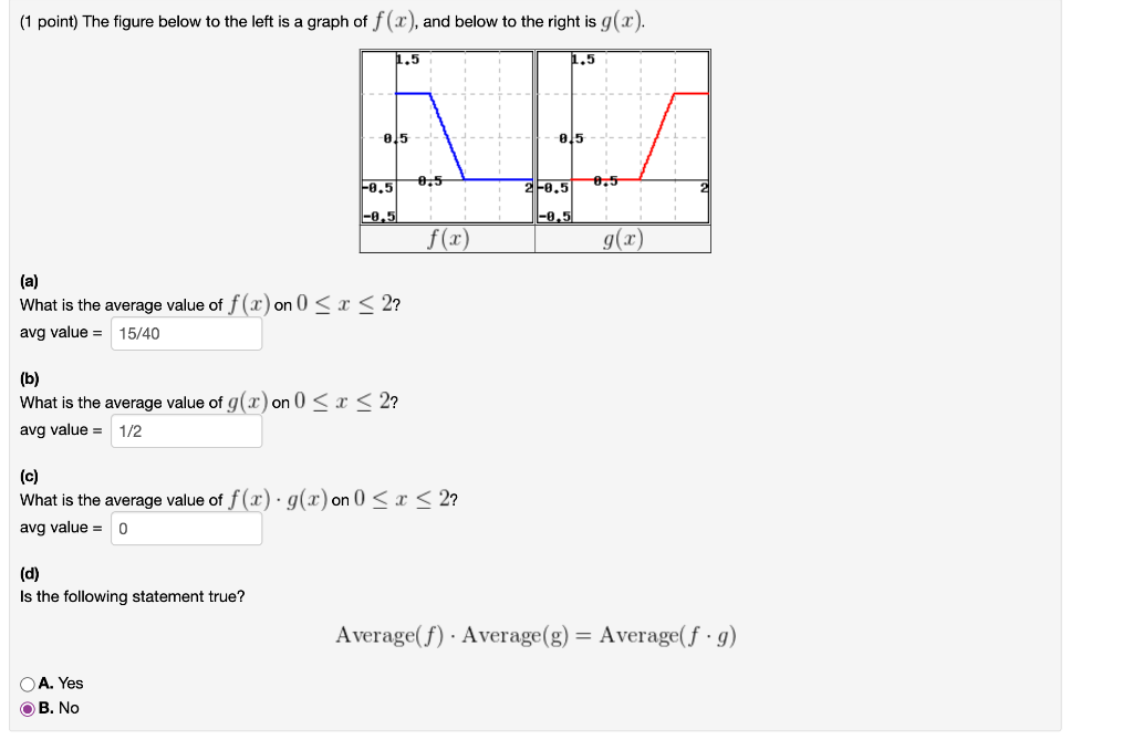 Solved (1 point) The figure below to the left is a graph of | Chegg.com