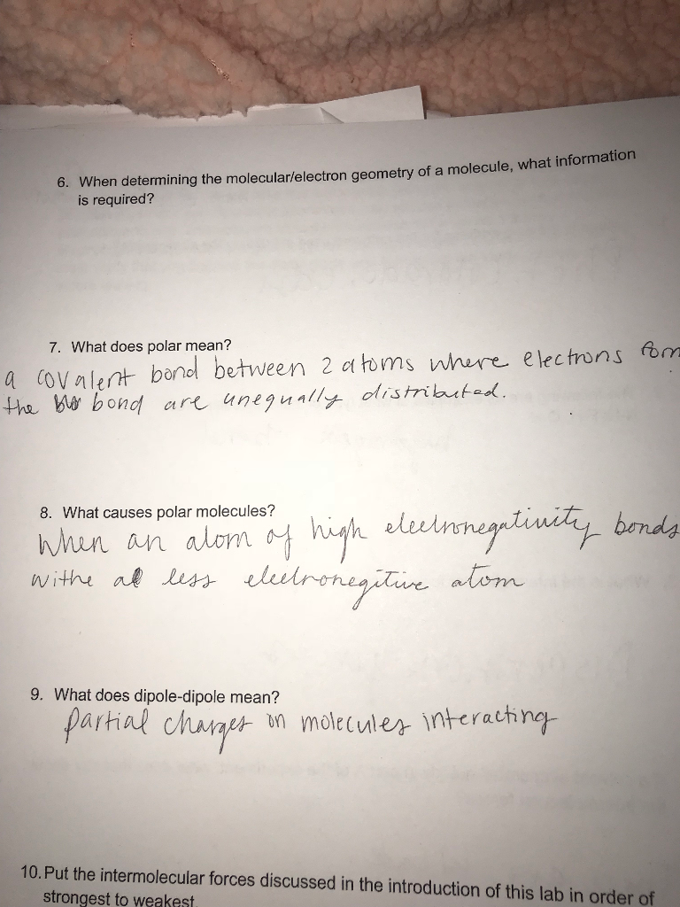 6 When Determining The Molecular electron Geometry Chegg