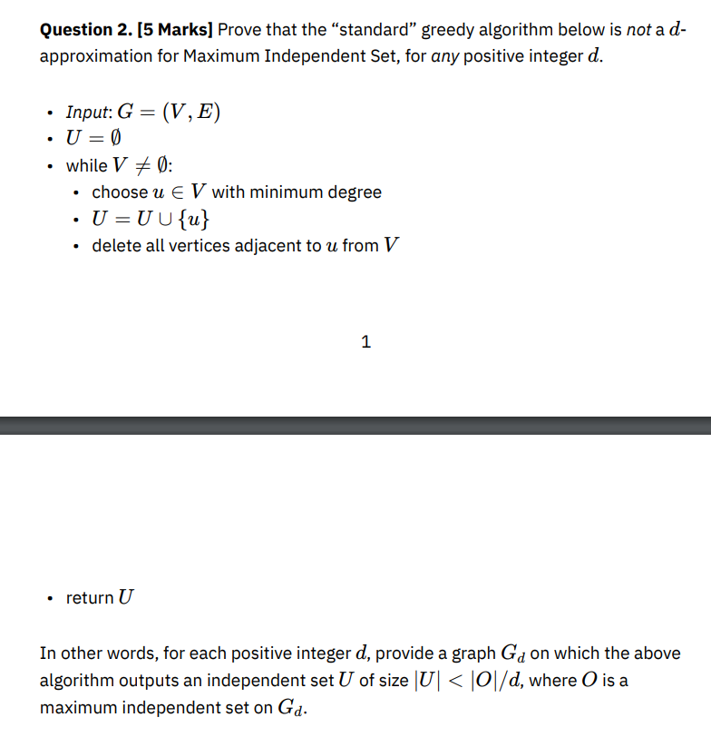 Solved Question 2. [5 ﻿Marks] ﻿Prove that the "standard" | Chegg.com